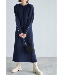 起毛ボリュームスリーブニットワンピース