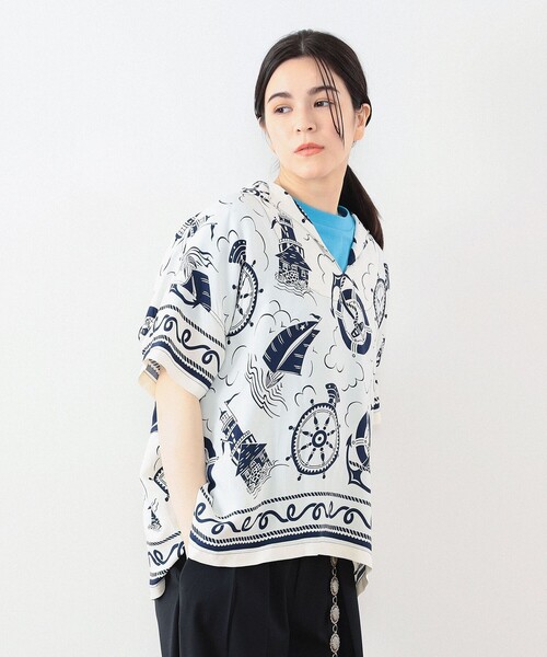 ✨美品✨SUN SURF BEAMS BOY 別注 セーラーシャツ レーヨン BEAMS BOY（ビームスボーイ）の「SUN SURF × BEAMS BOY / 別注