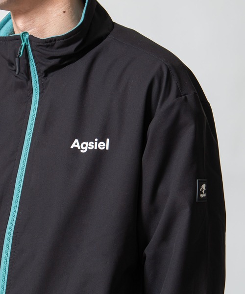 Agsiel(アグシエル)の「【Agsiel】 冬春用2WAYリバーシブルストレッチゴルフジャケット/フリースジャケット(ブルゾン・メンズ・ネイビー系/ブラック×グリーン/グレー系・X-LARGE/LARGE/MEDIUM)」の6枚目の写真