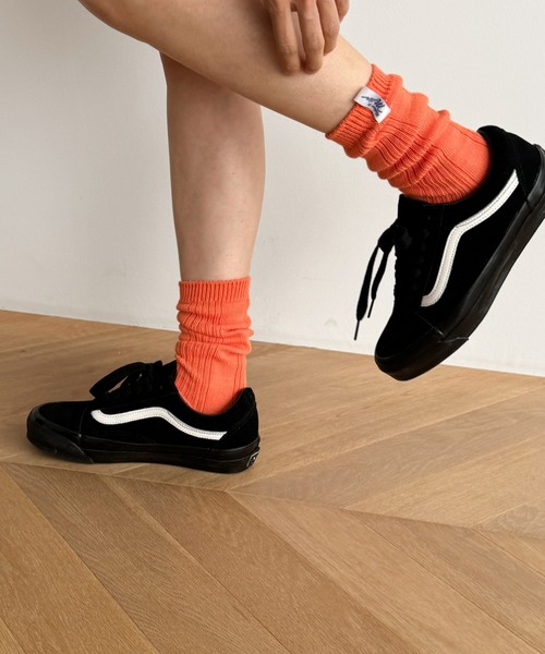 CANAL JEAN（キャナルジーン）の「Miller　クルーソックス（ソックス/靴下・レディース・ホワイト/グリーン/ネイビー/オレンジ/ブルー/パープル/イエロー・ONE SIZE）」の16枚目の写真