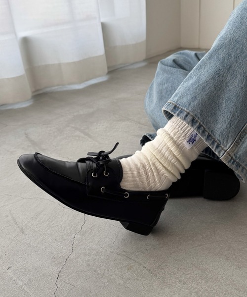 CANAL JEAN（キャナルジーン）の「Miller　クルーソックス（ソックス/靴下・レディース・ホワイト/グリーン/ネイビー/オレンジ/ブルー/パープル/イエロー・ONE SIZE）」の9枚目の写真