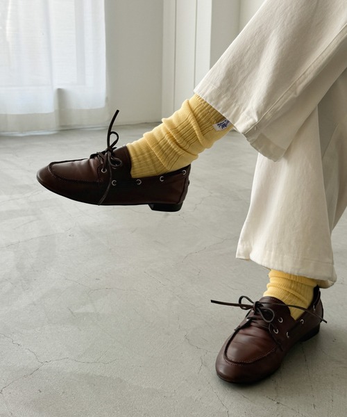 CANAL JEAN（キャナルジーン）の「Miller　クルーソックス（ソックス/靴下・レディース・ホワイト/グリーン/ネイビー/オレンジ/ブルー/パープル/イエロー・ONE SIZE）」の11枚目の写真