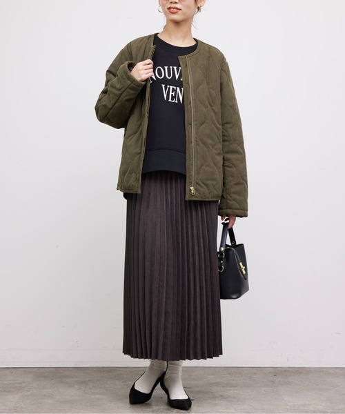 Chez toi（シェトワ）の「ピーチスキンプリーツスカート（スカート・レディース・チャコールグレー/イエロー/サックスブルー・FREE）」の5枚目の写真