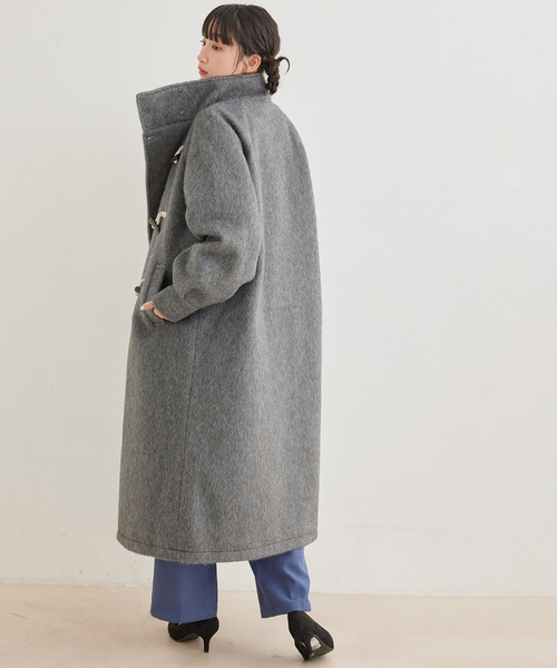 Jayro（ジャイロ）の「スタンドカラーダッフル風コート（ダッフルコート・レディース・チャコールグレー/ダークブラウン/ブラック・M）」の5枚目の写真