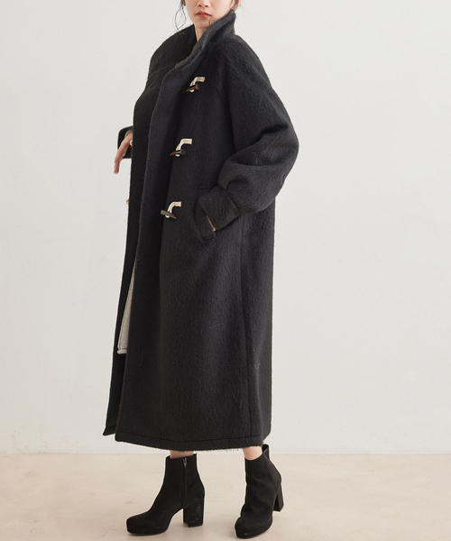 Jayro（ジャイロ）の「スタンドカラーダッフル風コート（ダッフルコート・レディース・チャコールグレー/ダークブラウン/ブラック・M）」の8枚目の写真