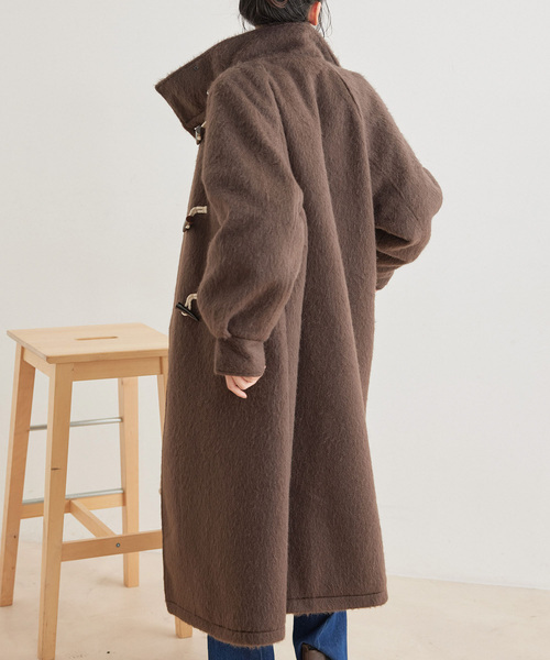 Jayro（ジャイロ）の「スタンドカラーダッフル風コート（ダッフルコート・レディース・チャコールグレー/ダークブラウン/ブラック・M）」の12枚目の写真