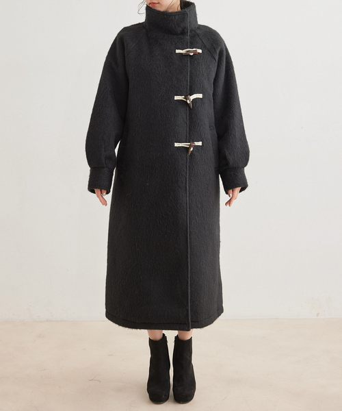 Jayro（ジャイロ）の「スタンドカラーダッフル風コート（ダッフルコート・レディース・チャコールグレー/ダークブラウン/ブラック・M）」の13枚目の写真