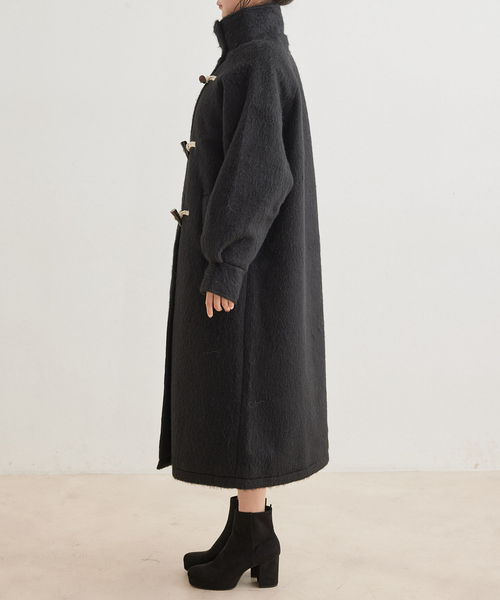 Jayro（ジャイロ）の「スタンドカラーダッフル風コート（ダッフルコート・レディース・チャコールグレー/ダークブラウン/ブラック・M）」の14枚目の写真