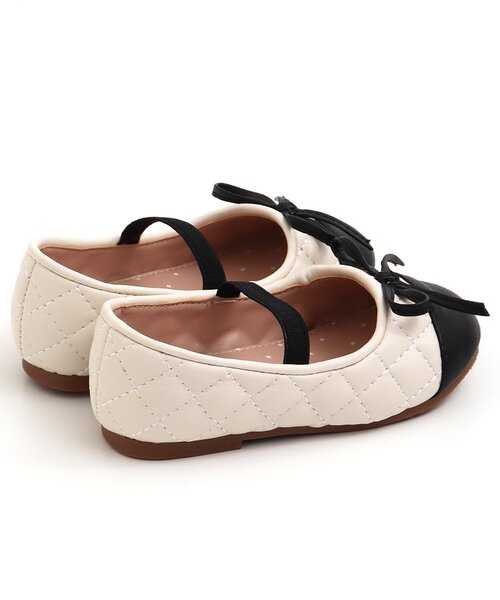 apres les cours(アプレレクール)の「バイカラーリボンパンプス(パンプス・キッズ・アイボリー/ピンク・16/15 /19/17/18/14)」の6枚目の写真