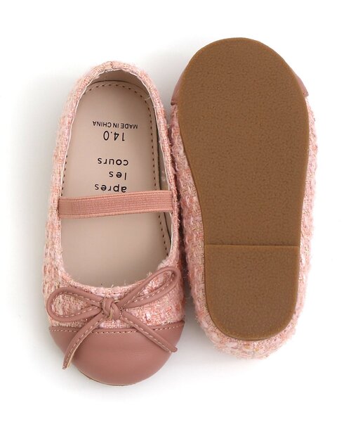 apres les cours(アプレレクール)の「バイカラーリボンパンプス(パンプス・キッズ・アイボリー/ピンク・16/15 /19/17/18/14)」の11枚目の写真