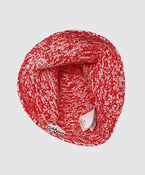 GANNI（ガニー）の「Cotton Crochet Bucket Hat（ハット・レディース・レッド・M/L/XS/S）」の3枚目の写真