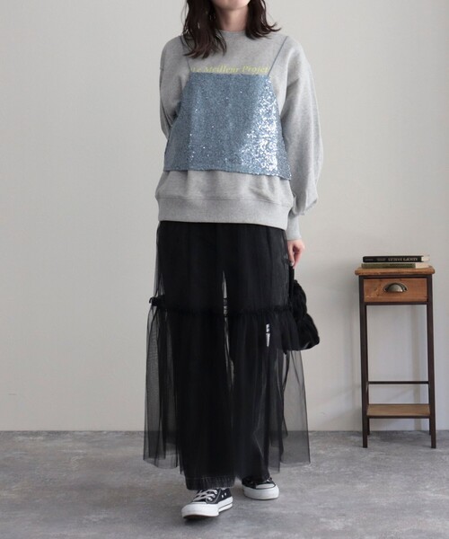 fredy emue（フレディエミュ）の「スパンコールキャミビスチェ（シャツ/ブラウス・レディース・シルバー/ブラック/サックスブルー・38）」の19枚目の写真