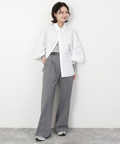 SLOBE IENA（スローブイエナ）の「タイプライターバルーンシャツブラウス（シャツ/ブラウス・レディース・ホワイト/ブルー/イエロー・FREE）」の16枚目の写真