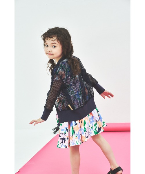 maarook(マルーク)の「スクエアメッシュスタジャン(カーディガン/ボレロ・キッズ・ネイビー/ホワイト・120cm/130cm)」の7枚目の写真