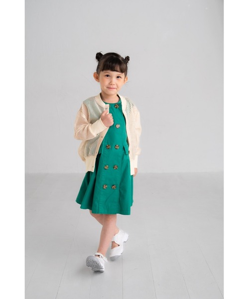 maarook(マルーク)の「スクエアメッシュスタジャン(カーディガン/ボレロ・キッズ・ネイビー/ホワイト・120cm/130cm)」の22枚目の写真