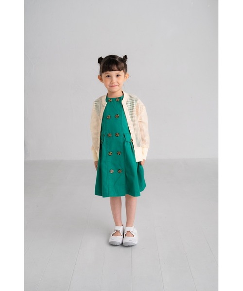 maarook(マルーク)の「スクエアメッシュスタジャン(カーディガン/ボレロ・キッズ・ネイビー/ホワイト・120cm/130cm)」の21枚目の写真