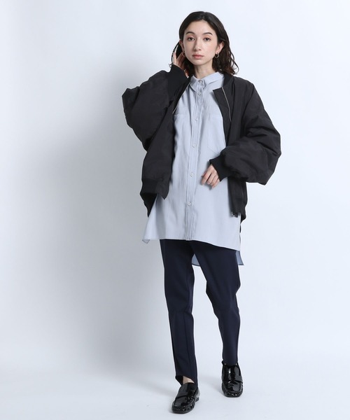 eL（エル）の「【eL】Boxy Big Shirt /101911（シャツ/ブラウス・レディース・オフホワイト/サックスブルー・FREE）」の15枚目の写真