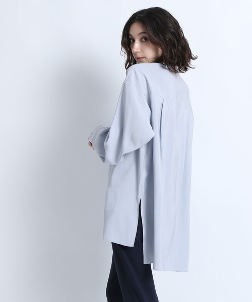 eL（エル）の「【eL】Boxy Big Shirt /101911（シャツ/ブラウス・レディース・オフホワイト/サックスブルー・FREE）」の18枚目の写真