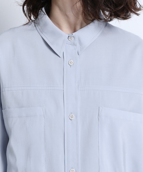 eL（エル）の「【eL】Boxy Big Shirt /101911（シャツ/ブラウス・レディース・オフホワイト/サックスブルー・FREE）」の22枚目の写真