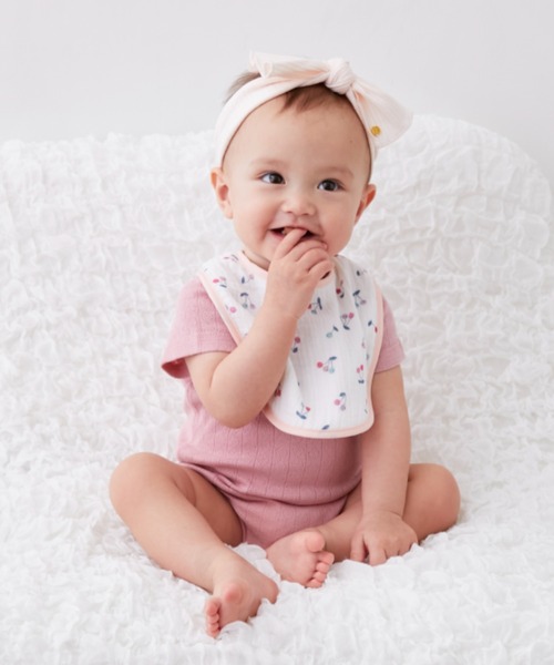 petit main（プティマイン）の「【オーガニック】ボディスーツ（肌着・キッズ・ピンク/レモンイエロー/ブルーグレー/ライトグリーン・80ｃｍ/70cm）」の4枚目の写真