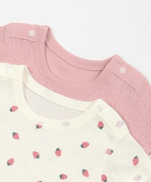 petit main（プティマイン）の「【オーガニック】ボディスーツ（肌着・キッズ・ピンク/レモンイエロー/ブルーグレー/ライトグリーン・80ｃｍ/70cm）」の14枚目の写真