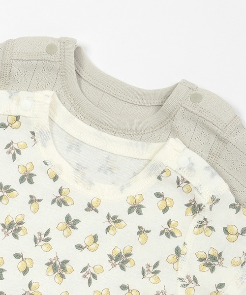 petit main（プティマイン）の「【オーガニック】ボディスーツ（肌着・キッズ・ピンク/レモンイエロー/ブルーグレー/ライトグリーン・80ｃｍ/70cm）」の15枚目の写真