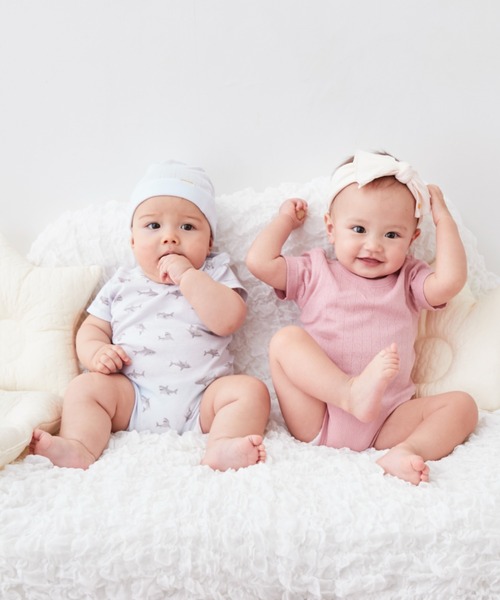 petit main（プティマイン）の「【オーガニック】ボディスーツ（肌着・キッズ・ピンク/レモンイエロー/ブルーグレー/ライトグリーン・80ｃｍ/70cm）」の11枚目の写真