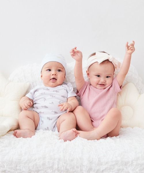 petit main（プティマイン）の「【オーガニック】ボディスーツ（肌着・キッズ・ピンク/レモンイエロー/ブルーグレー/ライトグリーン・80ｃｍ/70cm）」の8枚目の写真