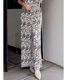 GYDA | サテンプリーツワイドパンツ(その他パンツ)