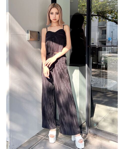 GYDA（ジェイダ）の「サテンプリーツワイドパンツ（その他パンツ・レディース・ライトグレー/ブラック/その他1・FREE）」の6枚目の写真