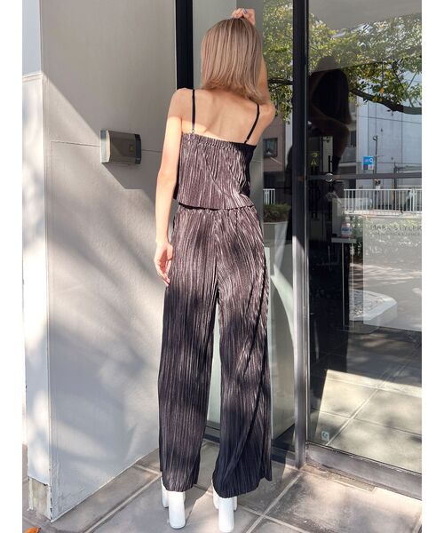 GYDA（ジェイダ）の「サテンプリーツワイドパンツ（その他パンツ・レディース・ライトグレー/ブラック/その他1・FREE）」の7枚目の写真