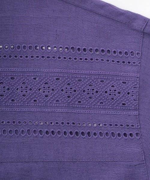 チチカカ（チチカカ）の「Rico カットワークエンブロイダリーシャツ（シャツ/ブラウス・レディース・ブラック/パープル/ナチュラル・FREE）」の18枚目の写真