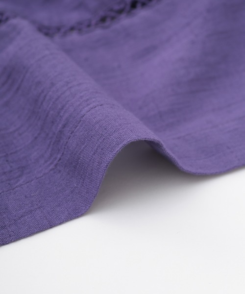 チチカカ（チチカカ）の「Rico カットワークエンブロイダリーシャツ（シャツ/ブラウス・レディース・ブラック/パープル/ナチュラル・FREE）」の22枚目の写真