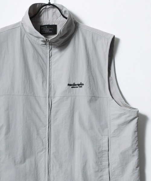 Mark Gonzales(マーク・ゴンザレス)の「MARK GONZALES ARTWORK COLLECTION/マークゴンザレス 別注 オーバーサイズ ナイロンテック ベスト/レディース メンズ(ベスト・メンズ・ブラック/ブラック系その他/ライトグレー/ネイビー・M/L/XL)」の17枚目の写真