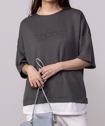 URBAN COLLECTION | URBAN COLLECTION エアスムージー　フェイクレイヤードプリント入りTシャツ(Tシャツ/カットソー)