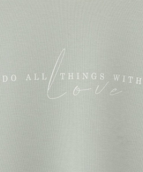 URBAN COLLECTION（アーバンコレクション）の「URBAN COLLECTION エアスムージー　フェイクレイヤードプリント入りTシャツ（Tシャツ/カットソー・レディース・チャコールグレー/ベージュ/ライトグリーン/ラベンダー・フリー）」の20枚目の写真