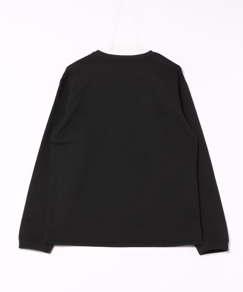 NO WAY（ノーウェイ）の「/クルーネックジオメトリックジャガードロングスリーブTシャツ（Tシャツ/カットソー・メンズ・グレー/ブラック/ホワイト・MEDIUM/LARGE）」の10枚目の写真