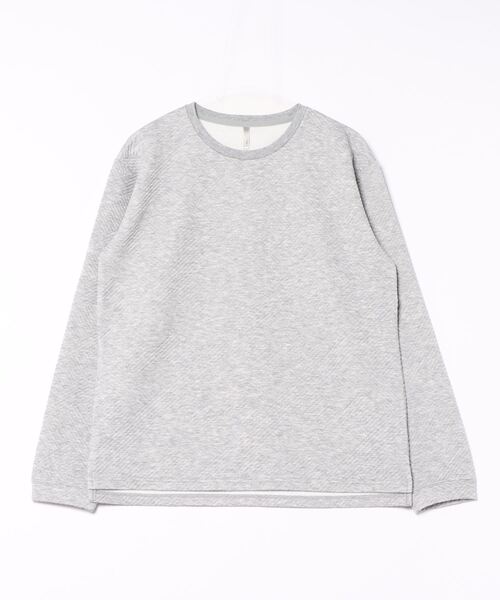 NO WAY（ノーウェイ）の「/クルーネックジオメトリックジャガードロングスリーブTシャツ（Tシャツ/カットソー・メンズ・グレー/ブラック/ホワイト・MEDIUM/LARGE）」の8枚目の写真