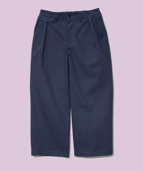 【セール】COBMASTER/コブマスター コットンヘリンボーン ２タックチノパンツ（チノパンツ）｜go slow caravan（ゴースローキャラバン） 5,895円