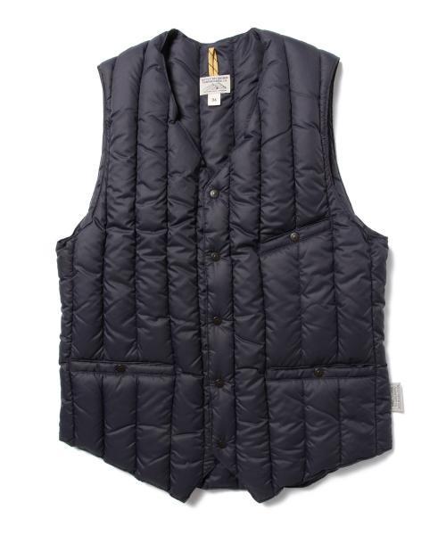 Rocky Mountain FeatherBed(ロッキー マウンテン フェザーベッド)の「ROCKY MOUNTAIN FEATHERBED / V-ネック ダウンベスト(ダウンベスト・メンズ・ブラック/ネイビー・38/36)」の1枚目の写真