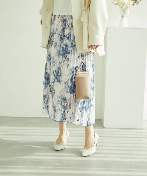 ROPE' PICNIC(ロペピクニック)の「花柄ジャガードプリーツスカート(スカート・レディース・ホワイト系その他/ピンク・38)」の9枚目の写真