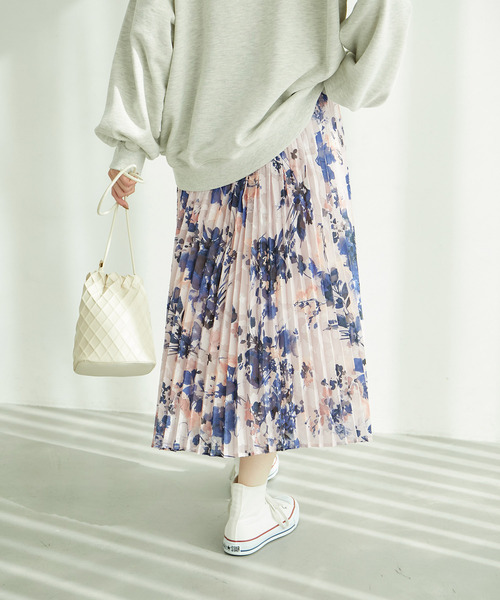 ROPE' PICNIC(ロペピクニック)の「花柄ジャガードプリーツスカート(スカート・レディース・ホワイト系その他/ピンク・38)」の13枚目の写真