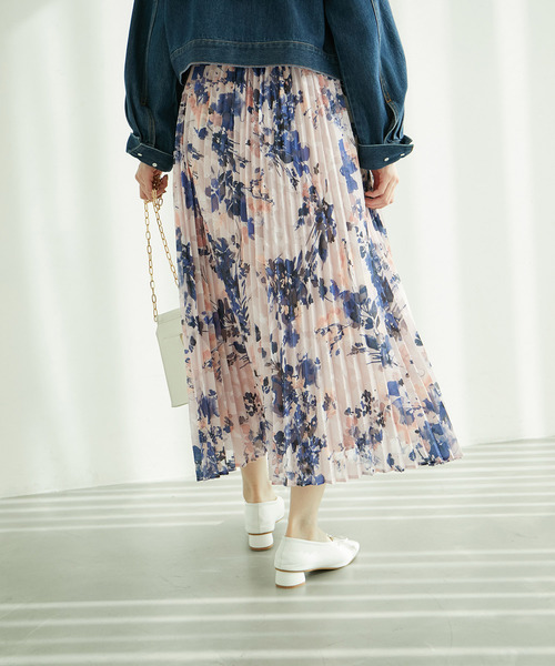ROPE' PICNIC(ロペピクニック)の「花柄ジャガードプリーツスカート(スカート・レディース・ホワイト系その他/ピンク・38)」の19枚目の写真