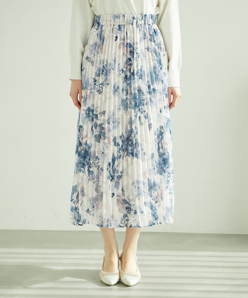 ROPE' PICNIC(ロペピクニック)の「花柄ジャガードプリーツスカート(スカート・レディース・ホワイト系その他/ピンク・38)」の20枚目の写真