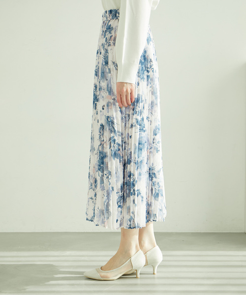 ROPE' PICNIC(ロペピクニック)の「花柄ジャガードプリーツスカート(スカート・レディース・ホワイト系その他/ピンク・38)」の21枚目の写真