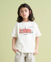 NANGA（ナンガ）の「ECO HYBRID CAMPING MANNERS PEG&ROPE KIDS TEE / エコハイブリッド キャンピングマナー ペグ&ロープ キッズTシャツ（Tシャツ/カットソー・キッズ）」