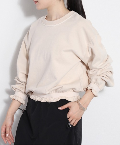 cepo(セポ)の「フリルピグメントスウェット(スウェット・レディース・ライム/チャコール/ラベンダー/ベージュ・M)」の3枚目の写真