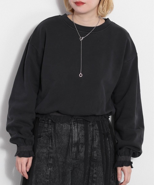 cepo(セポ)の「フリルピグメントスウェット(スウェット・レディース・ライム/チャコール/ラベンダー/ベージュ・M)」の2枚目の写真