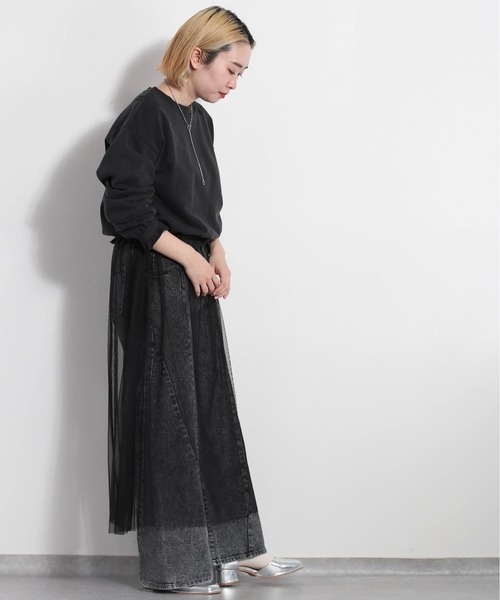 cepo(セポ)の「フリルピグメントスウェット(スウェット・レディース・ライム/チャコール/ラベンダー/ベージュ・M)」の12枚目の写真