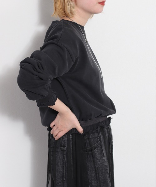 cepo(セポ)の「フリルピグメントスウェット(スウェット・レディース・ライム/チャコール/ラベンダー/ベージュ・M)」の6枚目の写真